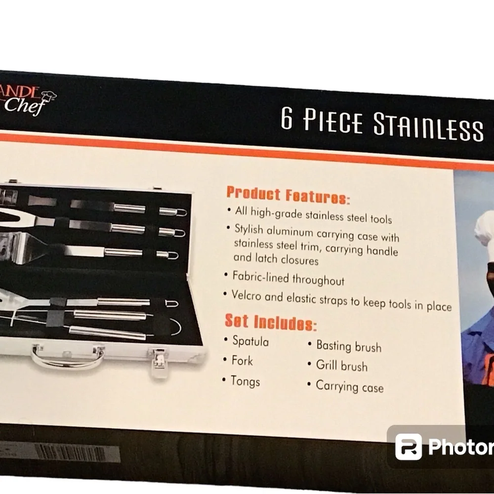 Barbecue Grill Tool Set NWT Stainless Steel - Picture 2 of 4